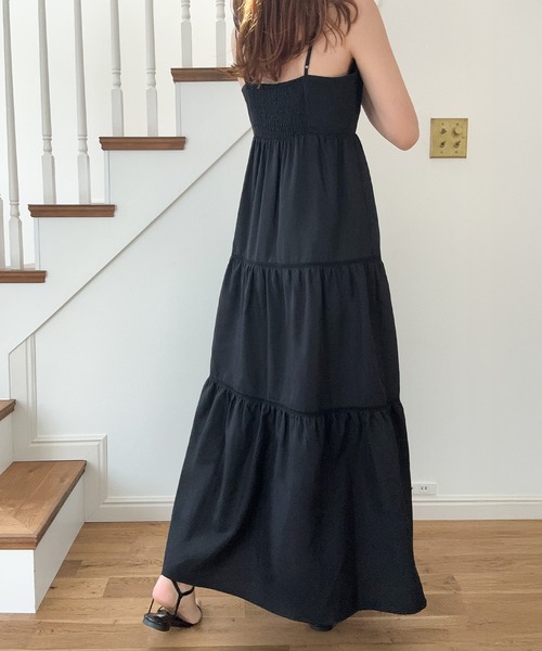 LAUIR（ラウアー）の「ハシゴレースティアードキャミワンピース