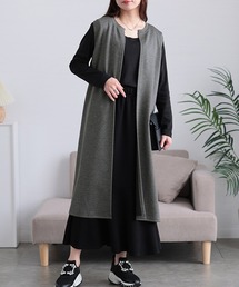 GOLDJAPAN（ゴールドジャパン）の「バックプリーツロングジレ【大きいサイズ対応】（ベスト）」