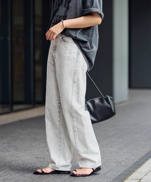 FRAMeWORK✨新品5Pストレートレッグデニム(ベージュ) セール】5Pストレートレッグデニムパンツ（デニムパンツ