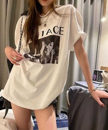 フォトプリントビッグTシャツ/オーバーサイズT