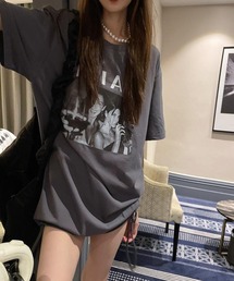 フォトプリントビッグTシャツ/オーバーサイズT