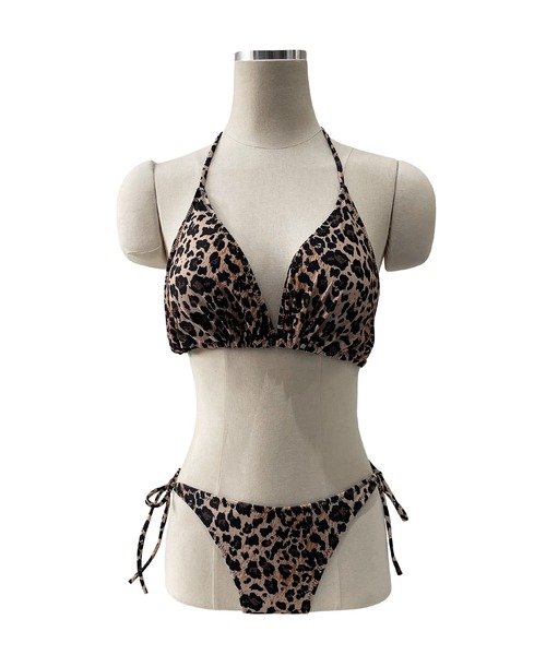 セール】[2025SS][2ピースSET]Y2Kビンテージレオパードビキニ/水着