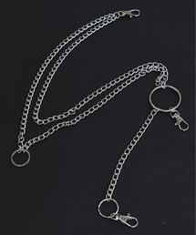 neos（ネオス）の「【neos】リング シルバー メタル 2連＆3連 ウォレットチェーン（ウォレットチェーン）」