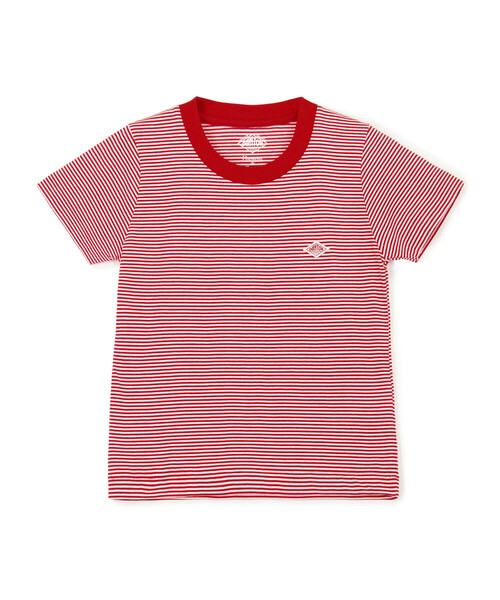DANTON（ダントン）の「KIDS' SHORT SLEEVE INNER T-SHIRT STRIPE（Tシャツ/カットソー・キッズ・グレー系その他/ベージュ系その他/ブルー系その他5/レッド系その他・105/115/135/125）」の4枚目の写真