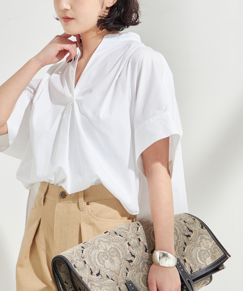 25ss JOURNAL STANDARD L'ESSAGE ニュアンスシャツ CO/PEニュアンスシャツ（シャツ/ブラウス）｜journal standard L