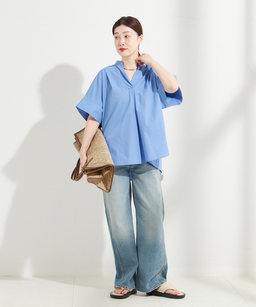 25ss JOURNAL STANDARD L'ESSAGE ニュアンスシャツ CO/PEニュアンスシャツ（シャツ／ブラウス）｜JOURNAL STANDARD