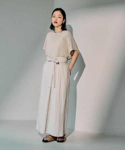 LEPSIM(レプシィム)の「5ゲージカノコライクプルオーバーSS 243190(ニット/セーター・レディース・ホワイト×ブラック/ブルー/ブラック/キナリ/レッド系その他・FREE)」の19枚目の写真