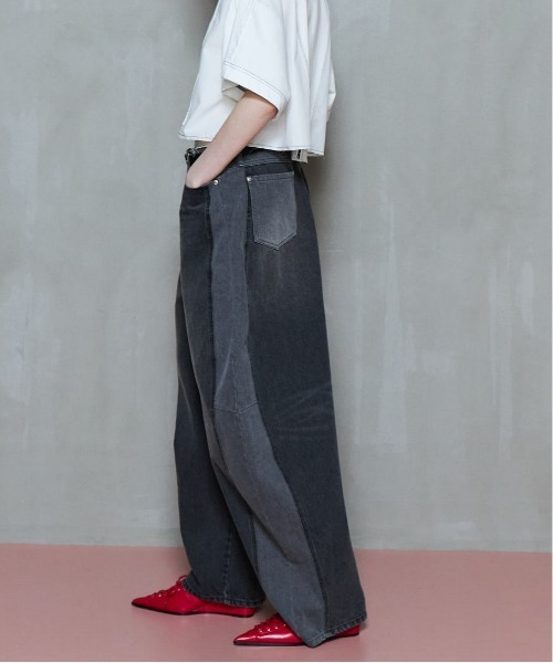 MAISON SPECIAL（メゾンスペシャル）の「Curve Denim Pants/カーブデニムパンツ（デニムパンツ・レディース・ブルー/ブラック/グレー・38/36/34）」の7枚目の写真