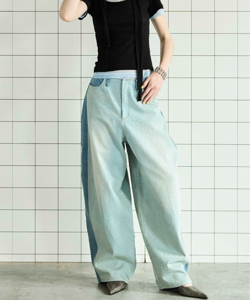 Curve Denim Pants/カーブデニムパンツ【MAISON SPECIAL/メゾン