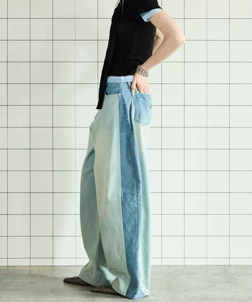 Maison Special Curve Denim Pants ブラック Curve Denim Pants/カーブデニムパンツ【MAISON SPECIAL/メゾン