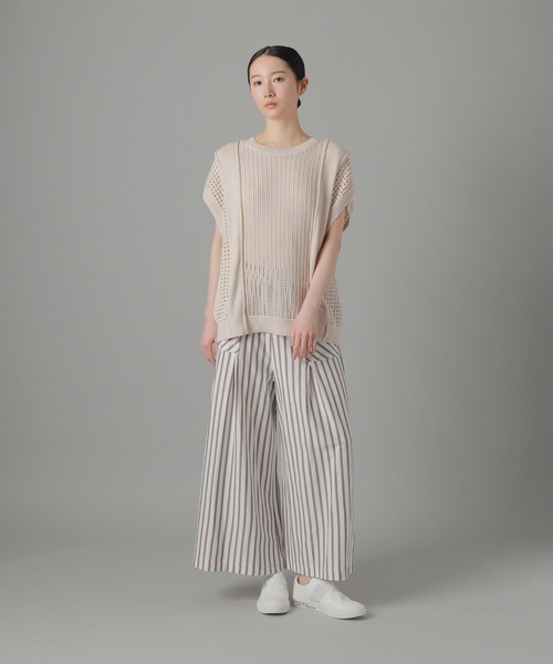 ZUCCa(ズッカ)の「ラミーコットン / ニットベスト / S(ベスト・レディース・ネイビー/オフホワイト・M size)」の4枚目の写真