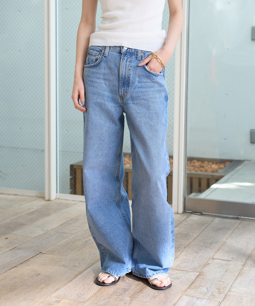 AGOLDE（エーゴールドイー）の「【AGOLDE/エーゴールドイー】LOW CURVE JEAN IN FAIRWAY ローカーブデニム（デニムパンツ・レディース・ブルー・24/25/26/27）」の3枚目の写真