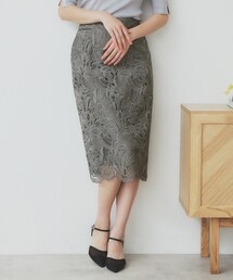 index | 《XS-LLサイズ》フラワーレースタイトスカート【洗濯機洗い可】(スカート)