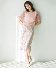 index | 《XS-LLサイズ》フラワーレースタイトスカート【洗濯機洗い可】(スカート)