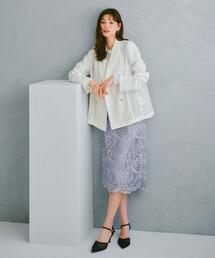 《XS-LLサイズ》フラワーレースタイトスカート【洗濯機洗い可】