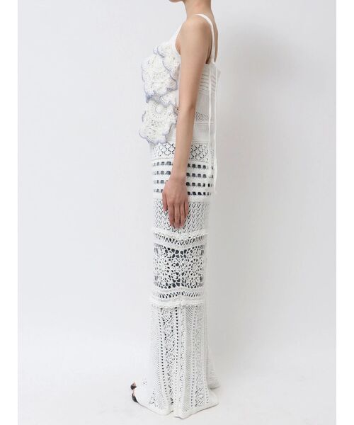 Ungrid（アングリッド）の「【Htage】かぎ針コンビニットワンピース（ワンピース・レディース・オフホワイト/ネイビー・FREE）」の15枚目の写真