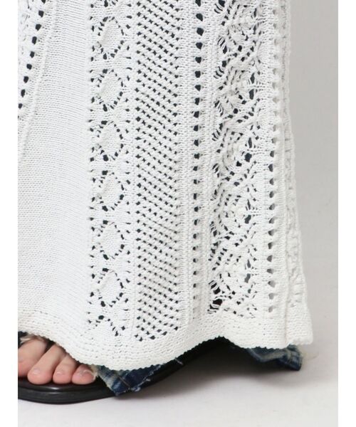 Ungrid（アングリッド）の「【Htage】かぎ針コンビニットワンピース（ワンピース・レディース・オフホワイト/ネイビー・FREE）」の19枚目の写真