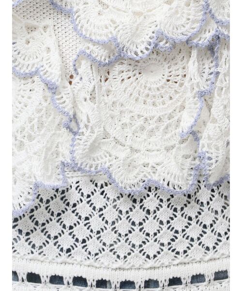 Ungrid（アングリッド）の「【Htage】かぎ針コンビニットワンピース（ワンピース・レディース・オフホワイト/ネイビー・FREE）」の22枚目の写真