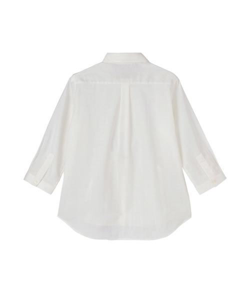 TOKYO SHIRTS（トウキョウシャツ）の「【Pitta Re:)】 レディースカジュアルシャツ Wガーゼ 七分袖 綿100%（シャツ/ブラウス・レディース・オフホワイト・LL/S/M/L）」の2枚目の写真