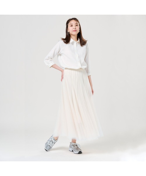 TOKYO SHIRTS（トウキョウシャツ）の「【Pitta Re:)】 レディースカジュアルシャツ Wガーゼ 七分袖 綿100%（シャツ/ブラウス・レディース・オフホワイト・LL/S/M/L）」の7枚目の写真