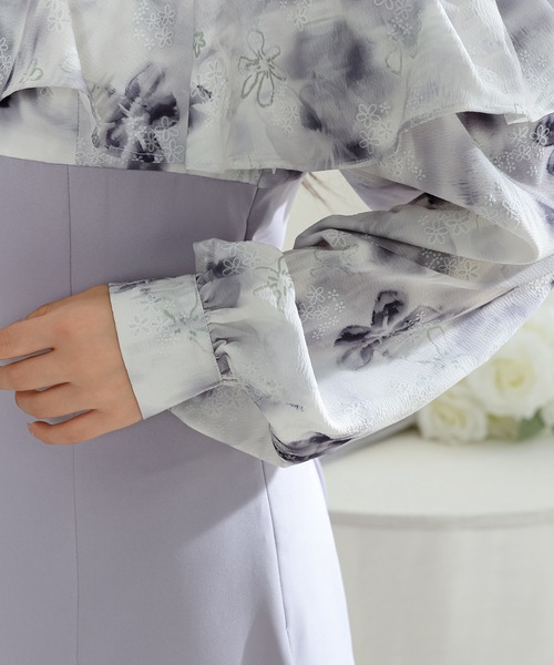 Lace Ladies(レースレディース)の「花柄 オフショル ブラウス ドッキング ロング ワンピース(ワンピース・レディース・ピンク/ブルーグレー/グレイッシュベージュ・FREE/S)」の21枚目の写真