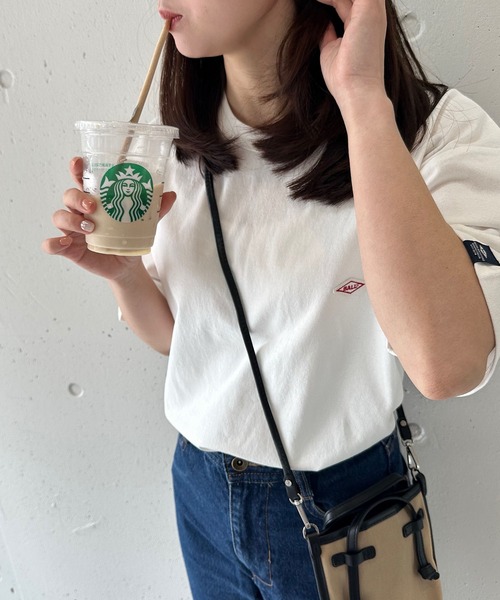 BALL(ボール)の「ワンポイントがかわいい!何枚あっても困らない!お揃いルックにもぴったりな一枚【BALL】ブランドロゴワンポイントワッペンTシャツ(Tシャツ/カットソー・レディース・ネイビー/ホワイト/グレー/ブラック・M/L/LL)」の2枚目の写真