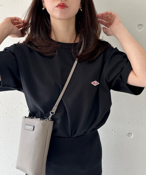 BALL(ボール)の「ワンポイントがかわいい!何枚あっても困らない!お揃いルックにもぴったりな一枚【BALL】ブランドロゴワンポイントワッペンTシャツ(Tシャツ/カットソー・レディース・ネイビー/ホワイト/グレー/ブラック・M/L/LL)」の6枚目の写真