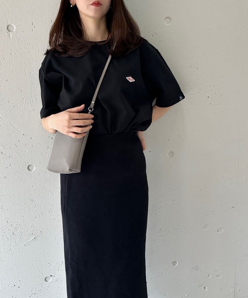 BALL(ボール)の「ワンポイントがかわいい!何枚あっても困らない!お揃いルックにもぴったりな一枚【BALL】ブランドロゴワンポイントワッペンTシャツ(Tシャツ/カットソー・レディース・ネイビー/ホワイト/グレー/ブラック・M/L/LL)」の9枚目の写真