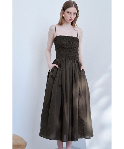 Estella.K シャーリングティアードドレス Estella.K ワンピース Haute Summer Dress シャーリングプリーツ