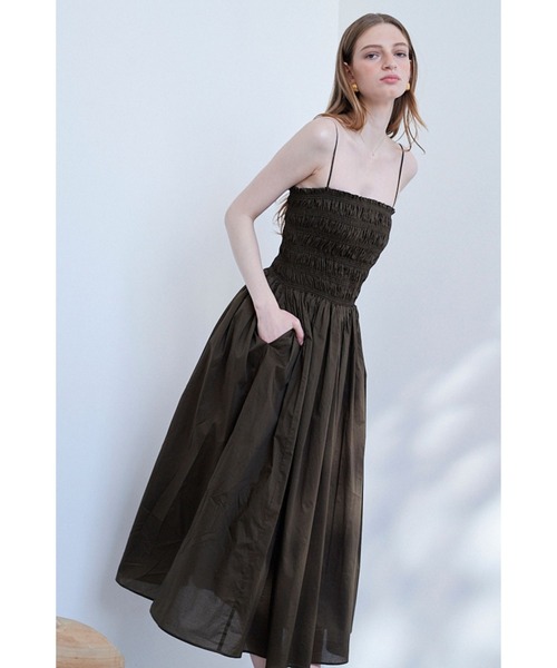 Before Sunset Dress2 シャーリングキャミドレス（ワンピース