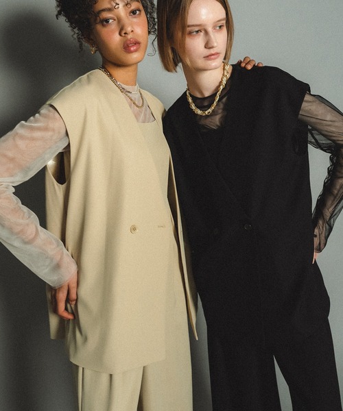 Manish vest setup（パンツドレス）｜et.UNiVER（エトユニベール）の