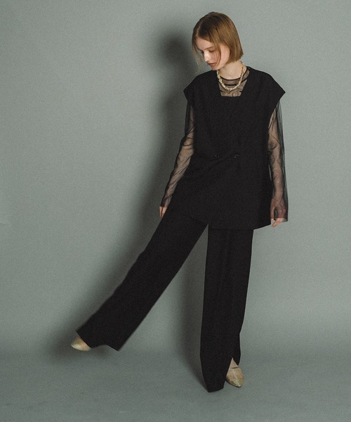 Manish vest setup（パンツドレス）｜et.UNiVER（エトユニベール