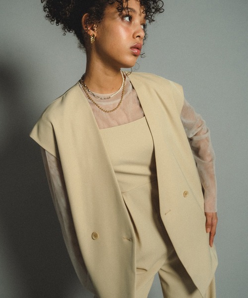 Manish vest setup et.UNIVER パンツドレス　お呼ばれ Manish vest setup（パンツドレス）｜et.UNiVER（エトユニベール