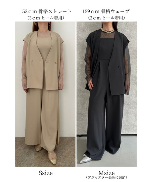 Manish vest setup（パンツドレス）｜et.UNiVER（エトユニベール