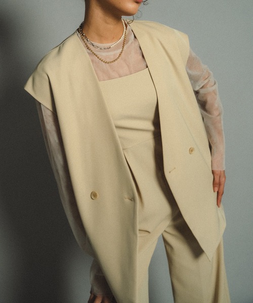 Manish vest setup（パンツドレス）｜et.UNiVER（エトユニベール）の