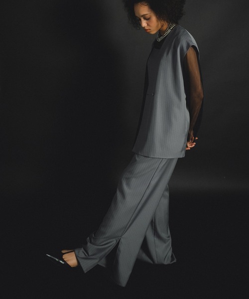 Manish vest setup（パンツドレス）｜et.UNiVER（エトユニベール）の