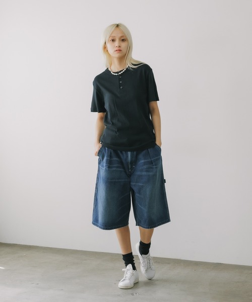 Lee(リー)の「Lee/リー BAGGY PAINTER SHORTS ショーツ(デニムパンツ・メンズ・ブラック/ナチュラル/インディゴブルー・M/L/S)」の19枚目の写真