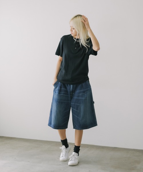 Lee(リー)の「Lee/リー BAGGY PAINTER SHORTS ショーツ(デニムパンツ・メンズ・ブラック/ナチュラル/インディゴブルー・M/L/S)」の21枚目の写真