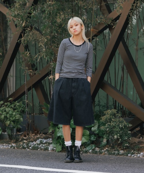 Lee(リー)の「Lee/リー BAGGY PAINTER SHORTS ショーツ(デニムパンツ・メンズ・ブラック/ナチュラル/インディゴブルー・M/L/S)」の10枚目の写真