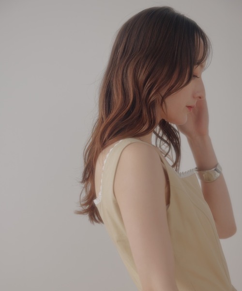 ECREL（エクレール）の「リムレースフリルギャザーワンピース（ワンピース・レディース・ブラック/ベージュ・FREE）」の18枚目の写真