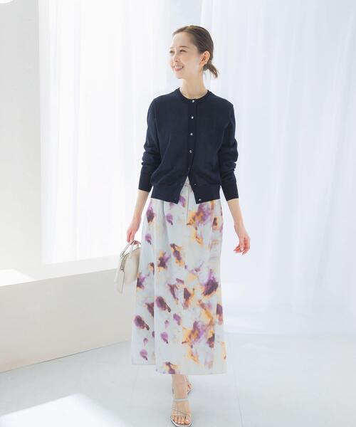 URBAN RESEARCH ROSSO WOMEN（アーバンリサーチ　ロッソ）の「前後2WAYマーブルプリントフレアスカート（スカート・レディース・ブルー/ピンク・38/36）」の4枚目の写真