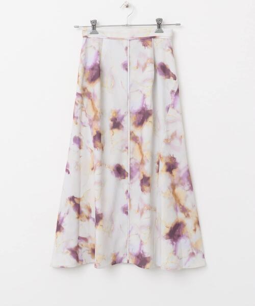 URBAN RESEARCH ROSSO WOMEN（アーバンリサーチ　ロッソ）の「前後2WAYマーブルプリントフレアスカート（スカート・レディース・ブルー/ピンク・38/36）」の7枚目の写真