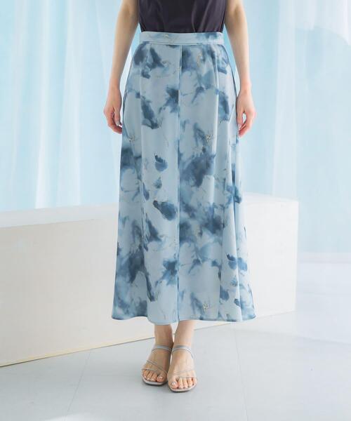 URBAN RESEARCH ROSSO WOMEN（アーバンリサーチ　ロッソ）の「前後2WAYマーブルプリントフレアスカート（スカート・レディース・ブルー/ピンク・38/36）」の18枚目の写真