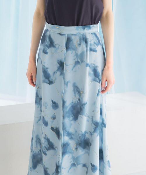 URBAN RESEARCH ROSSO WOMEN（アーバンリサーチ　ロッソ）の「前後2WAYマーブルプリントフレアスカート（スカート・レディース・ブルー/ピンク・38/36）」の21枚目の写真