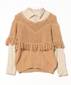 トップス AMERI VINTAGE / BUMPY SHEER DOCKING KNIT AMERI VINTAGE | snap account | . SHEER DOCKING KNIT BUSTIER