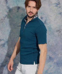 HIDEAWAYS NICOLE（ハイダウェイニコル）の「【WEB限定】ランダムテレコショートレギュラーカラーポロシャツ（ポロシャツ）」