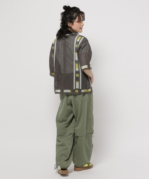 niko and...（ニコアンド）の「クラフトメッシュラインカーディガン（カーディガン/ボレロ・レディース・ホワイト/レッド/チャコール・FREE）」の9枚目の写真