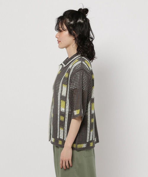 niko and...（ニコアンド）の「クラフトメッシュラインカーディガン（カーディガン/ボレロ・レディース・ホワイト/レッド/チャコール・FREE）」の15枚目の写真