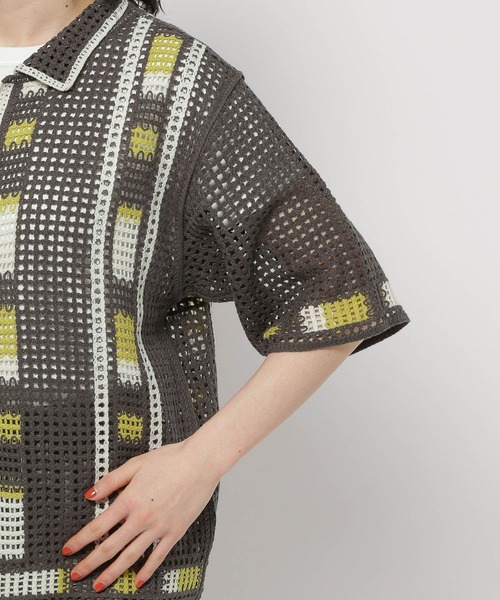 niko and...（ニコアンド）の「クラフトメッシュラインカーディガン（カーディガン/ボレロ・レディース・ホワイト/レッド/チャコール・FREE）」の19枚目の写真