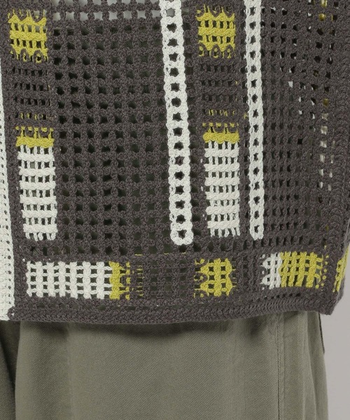 niko and...（ニコアンド）の「クラフトメッシュラインカーディガン（カーディガン/ボレロ・レディース・ホワイト/レッド/チャコール・FREE）」の20枚目の写真